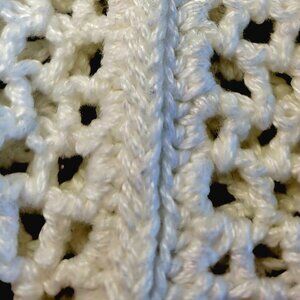 Hand crocheted cotton mesh tank top